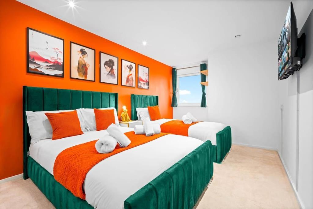 Spacious 2 Bed Apt B'Ham Cc With Parking Sleeps 7 Birmingham Kültér fotó